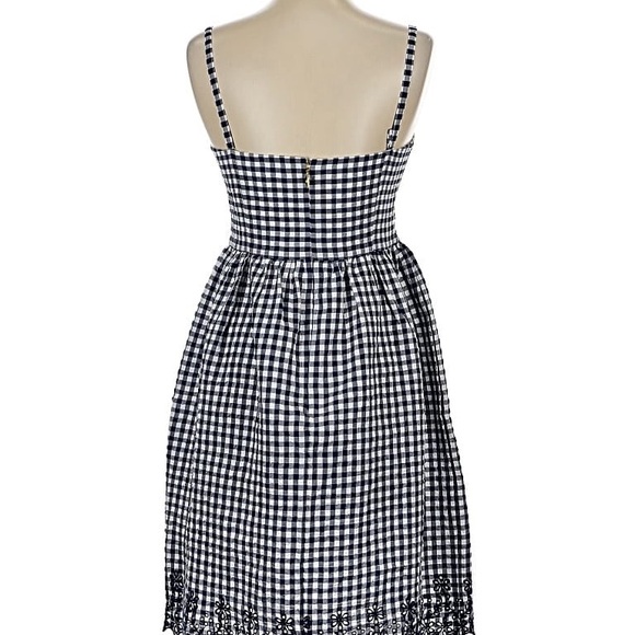 Draper James Navy and White Checkered Midi Dress - Picture 2 of 7